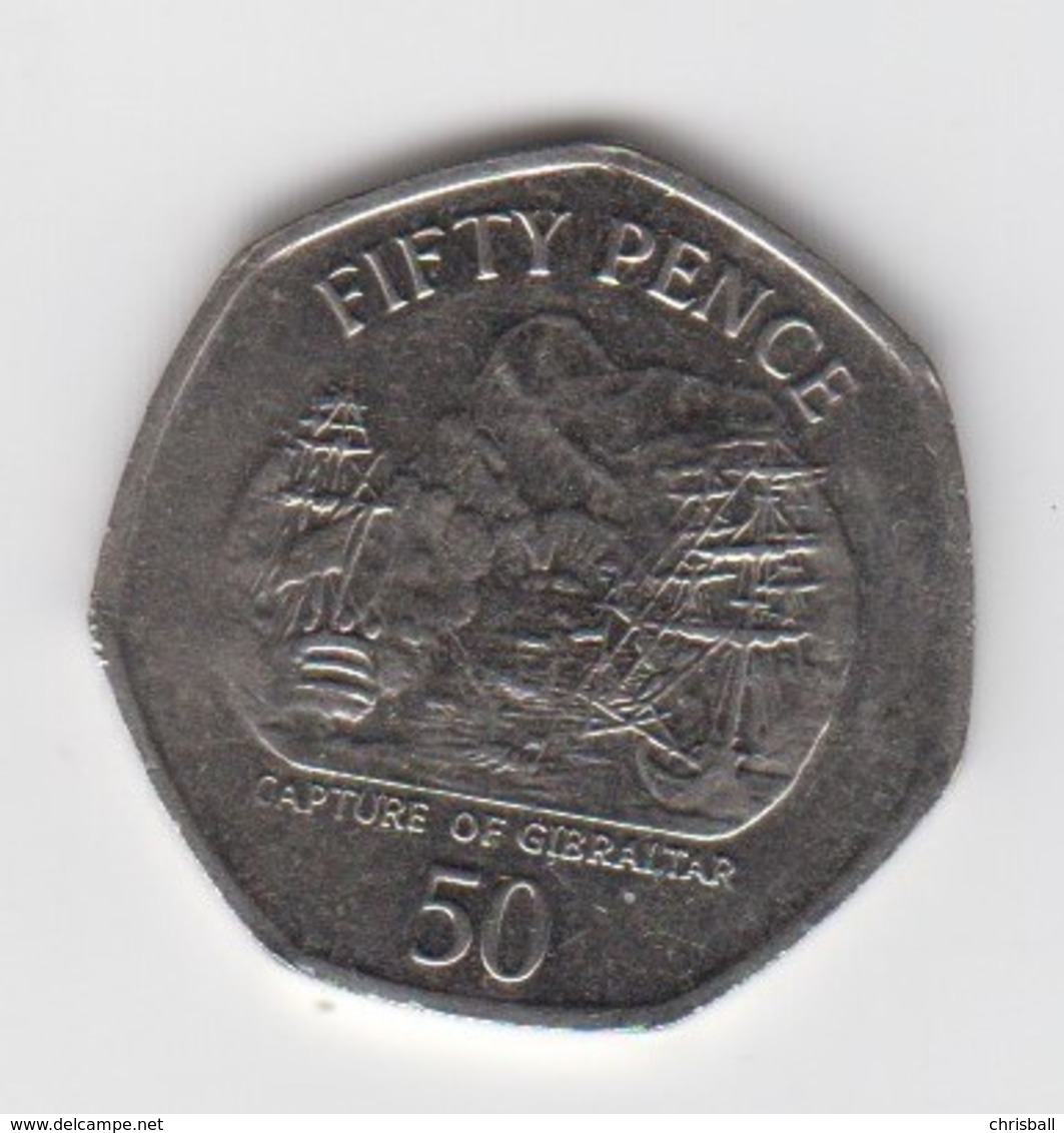 Gibraltar 50p Coin Capture Of Gibraltar 2005 (Small Format) Circulated - Gibraltar