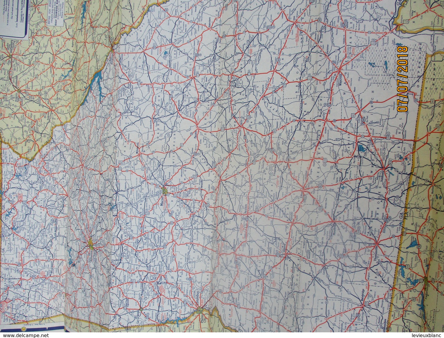 Carte Routiére/GULF/Tourguide Map/usa/GEORGIA/Atlanta/Southern Florida/ Rand Mc Nally& Co/Chicago/1950        PGC223 - Strassenkarten