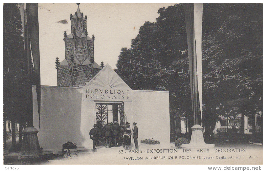 Evènements - Exposition Arts Décoratifs 1925 - Nuit - Architecture - Pavillon Pologne - J. Czajkowski - 1925 - Expositions