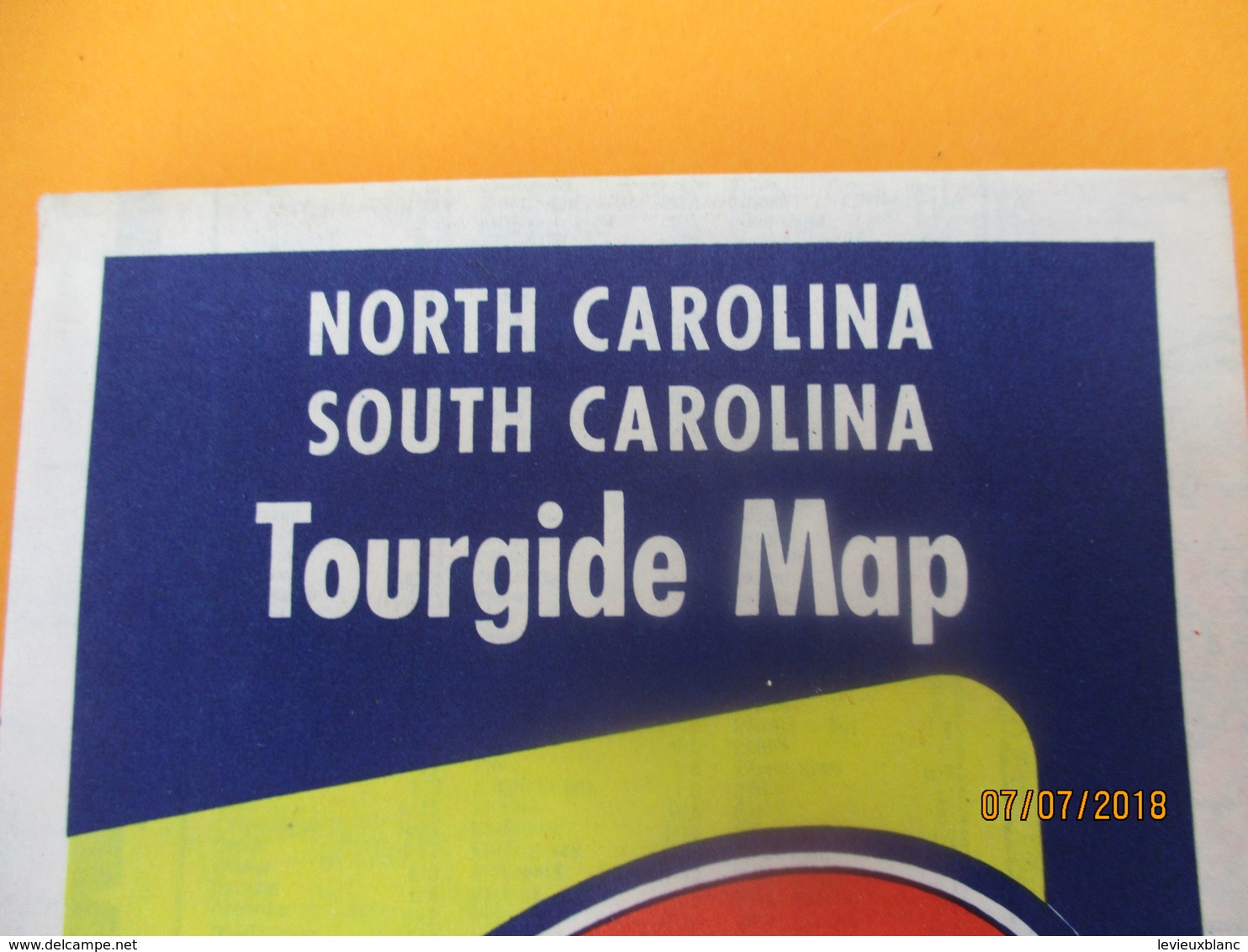 Carte Routiére/GULF/Tourguide Map/usa/North CAROLINA/South CAROLINA/ Rand Mc Nally& Co/Chicago/1950        PGC224 - Cartes Routières