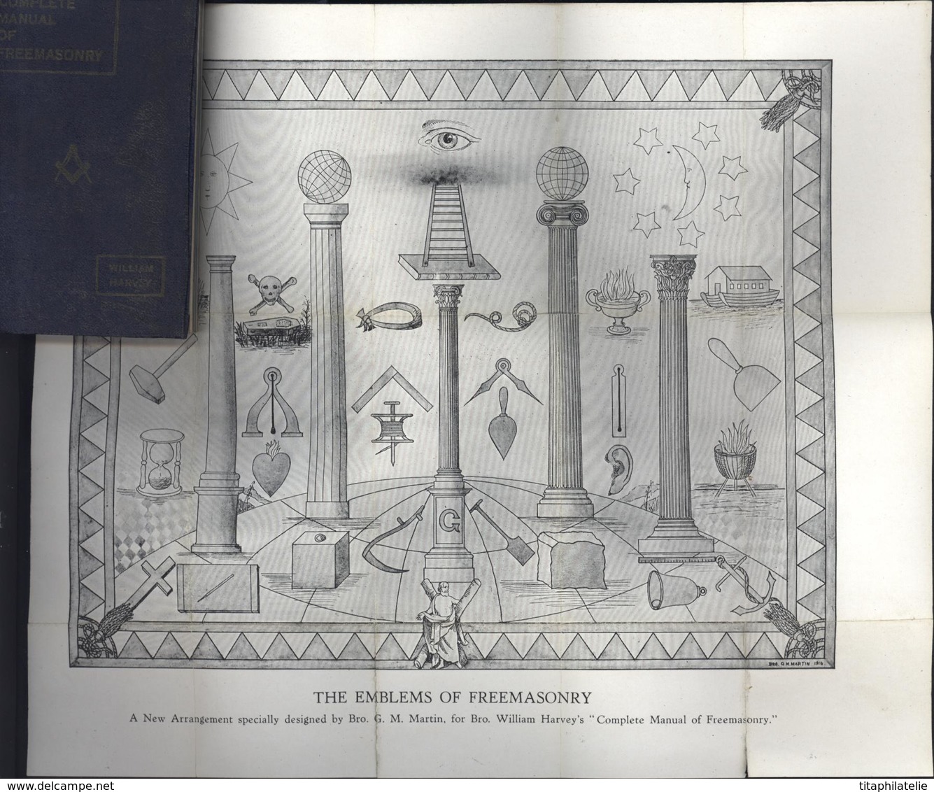 Manuel Complet Franc-Maçonnerie édition 1946 3 Degrés Tableau Loge Complete Manual Freemasonry William Harvey - 1900-1949