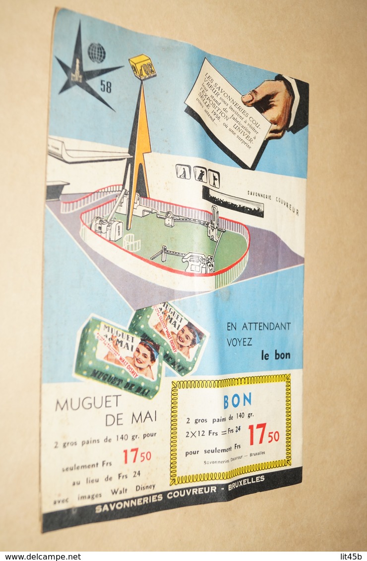 EXPO 58 ,Exposition Bruxelles 1958,RARE,publicité Originale,Revue Pour Vous,Luc Varenne - Obj. 'Souvenir De'