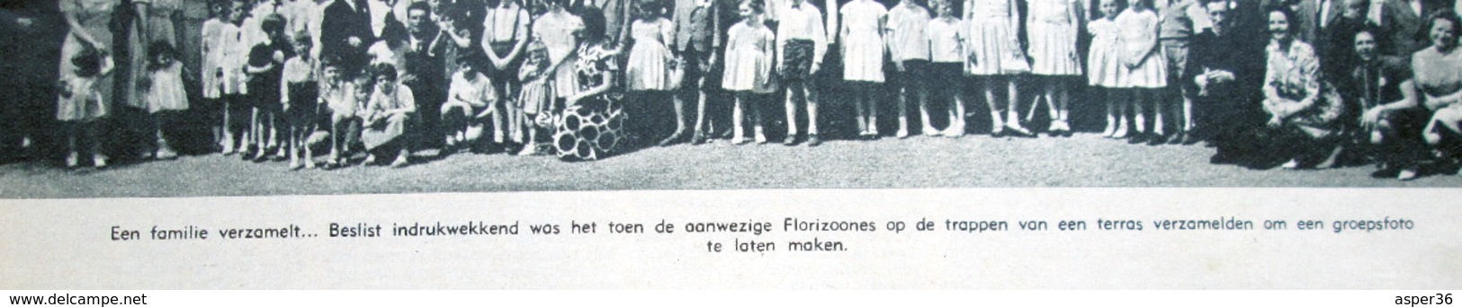 Tijdschrift met artikel "700 leden van de familie Florizoone vierden te Adinkerke" 1959