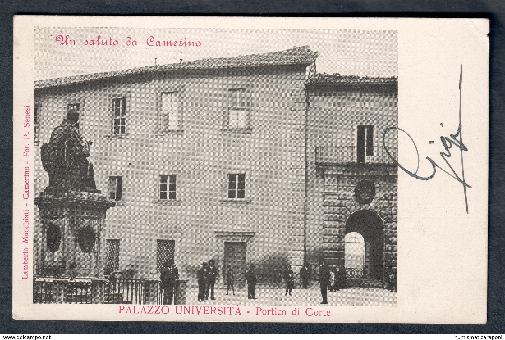 CAMERINO Palazzo Università VIAGGIATA 1905  COd.c.1987 - Altri & Non Classificati