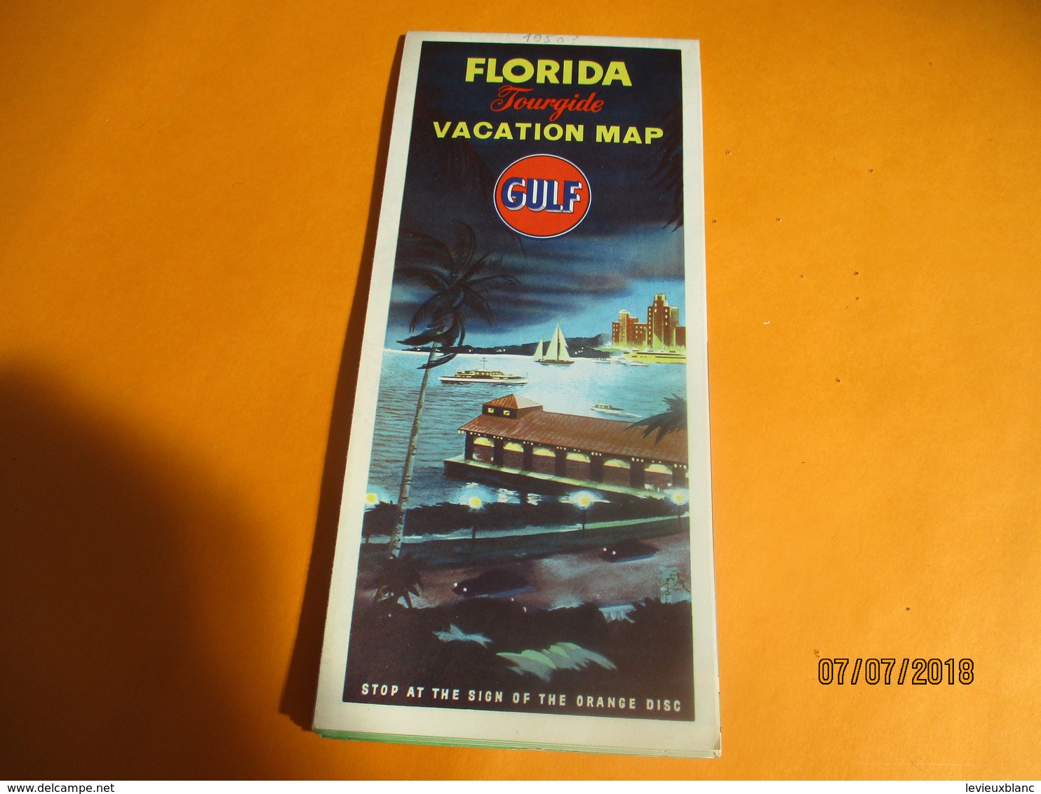 Carte Routiére/GULF/Tourgide Map/usa/FLORIDA/ Vacation Map/CUBA/ St Petersburg/ Rand Mc Nally& Co/Chicago/1950    PGC230 - Roadmaps