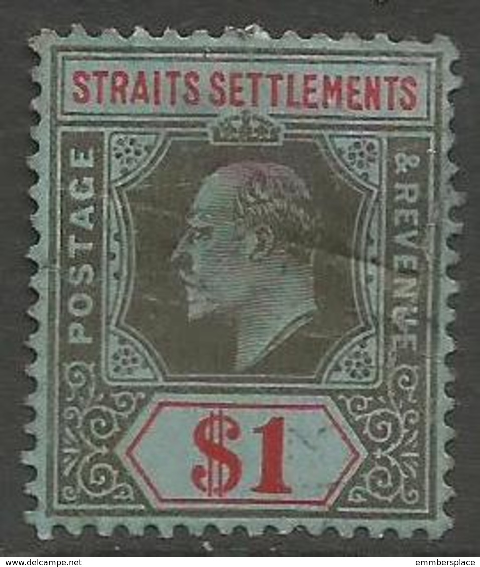 Straits Settlements  - 1910 King Edward VII  $1 Used   SG 165 - Straits Settlements