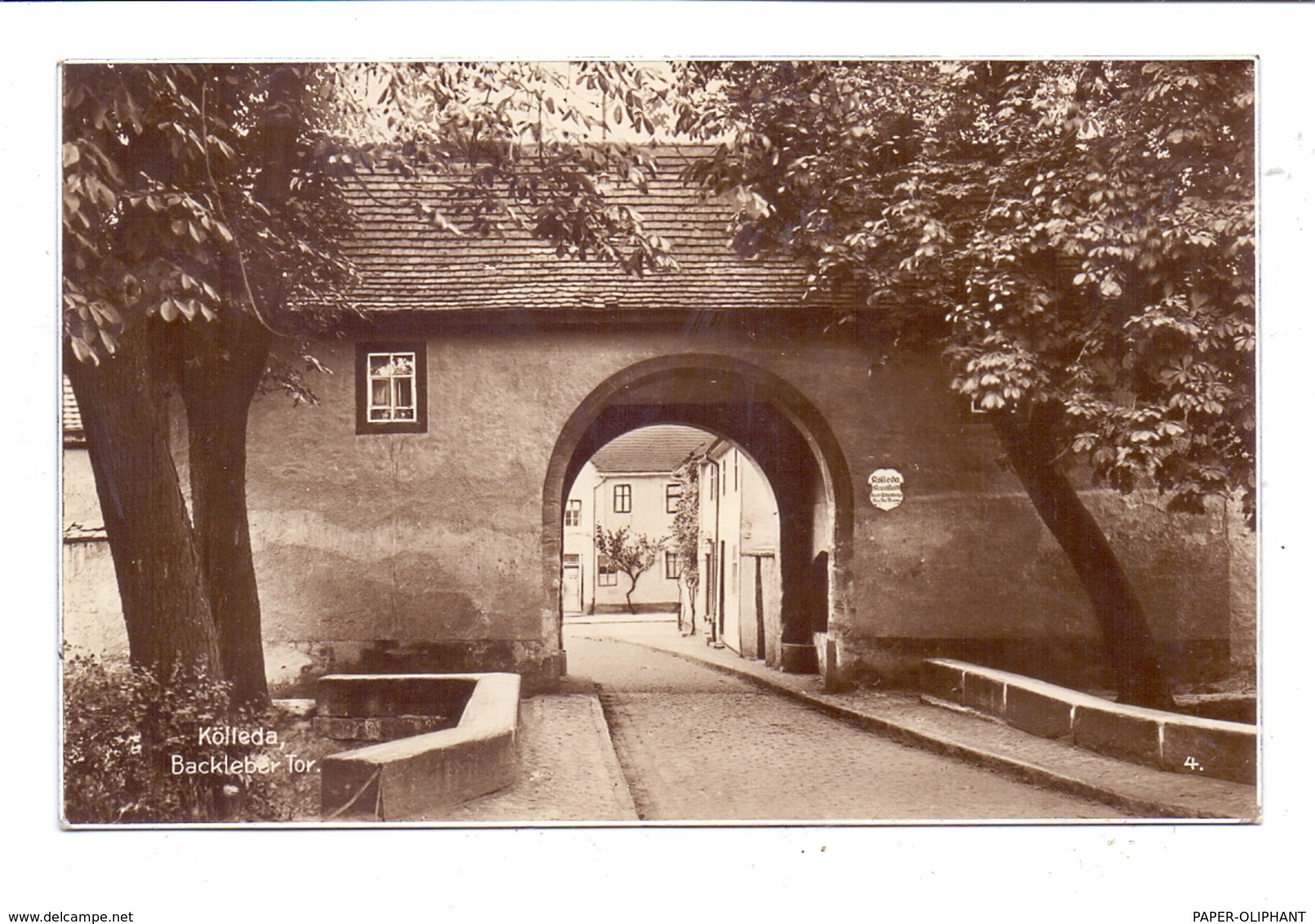 0-5234 KÖLLEDA, Backleber Tor, 1930 - Sömmerda