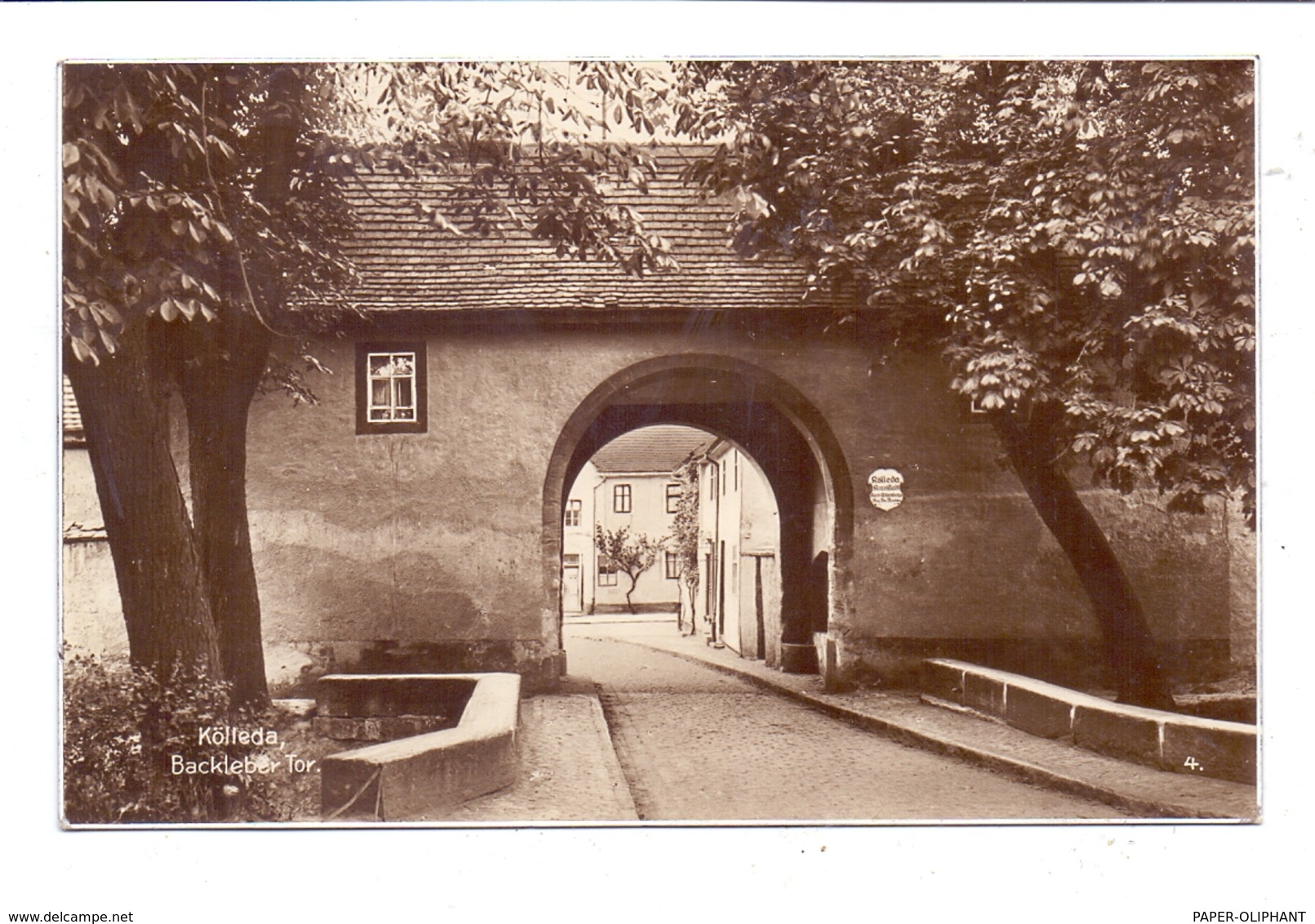 0-5234 KÖLLEDA, Backleber Tor, 1930 - Soemmerda