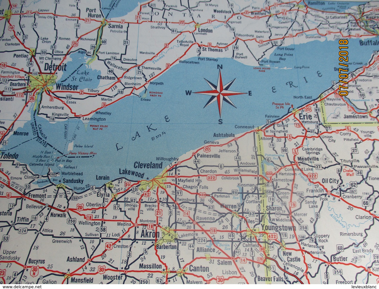 Carte Routiére/ESSO Standard Oil Co /Interstate Map/usa/SOUTHEAST UNITED STATES/General Drafting New York/1952    PGC233 - Wegenkaarten