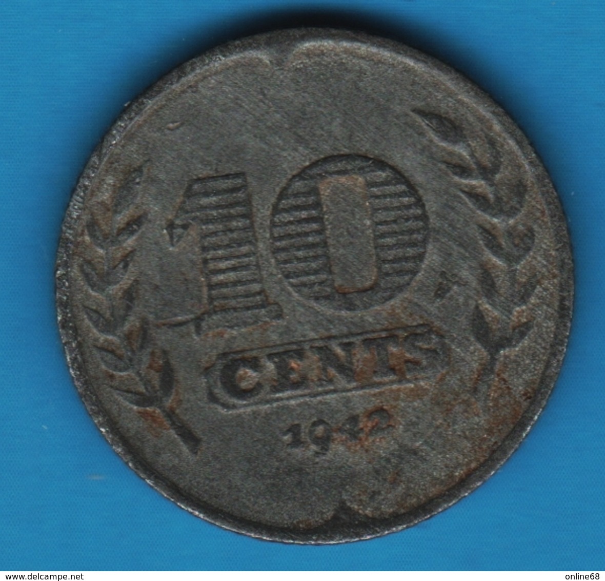 NEDERLAND 10 CENTS 1942 KM# 173 - 10 Cent