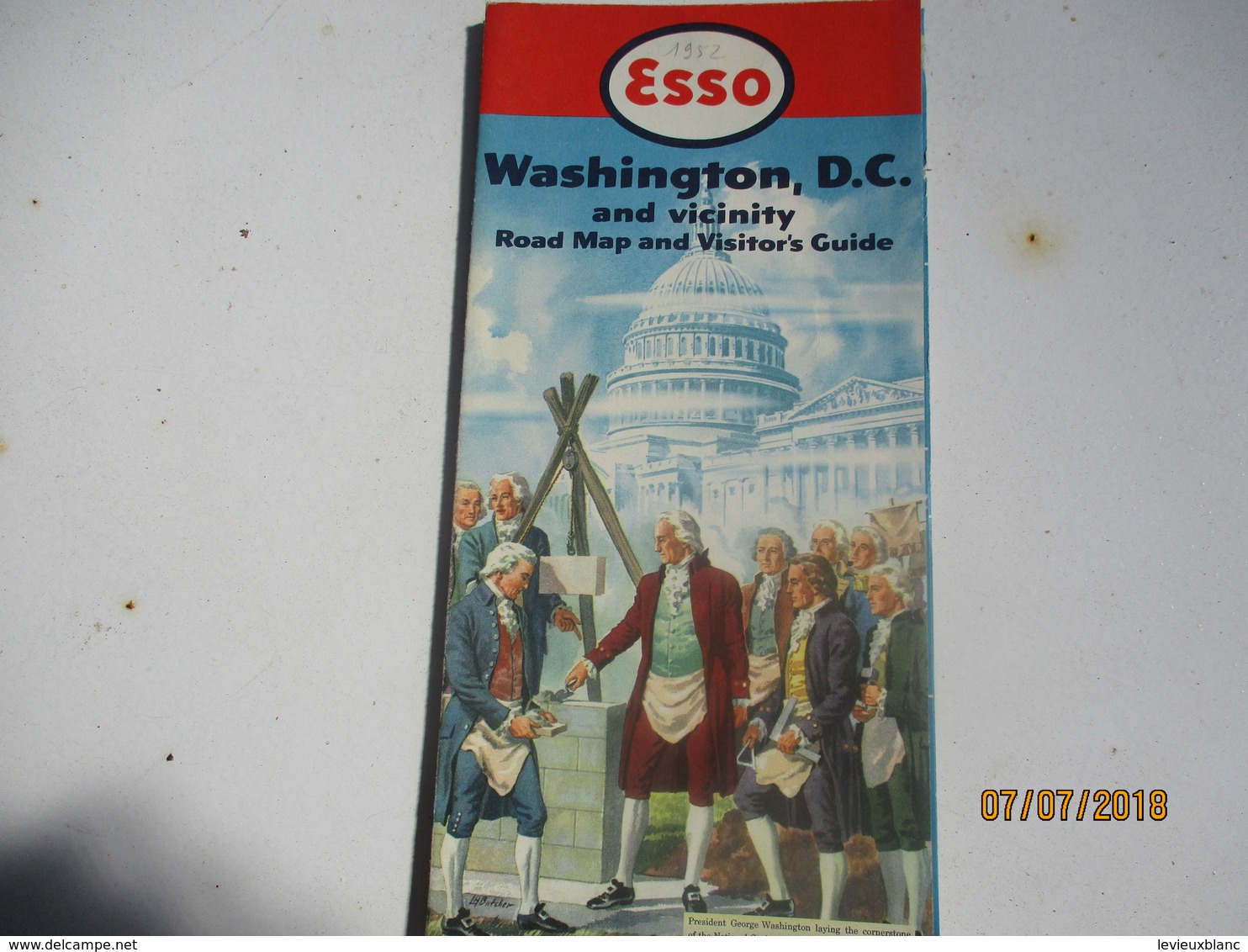 Carte Routiére/ESSO Standard Oil Co/WASHINGTON DC And Vicinity/Visitor'sGuide/General Drafting & Co New York/1952 PGC233 - Roadmaps