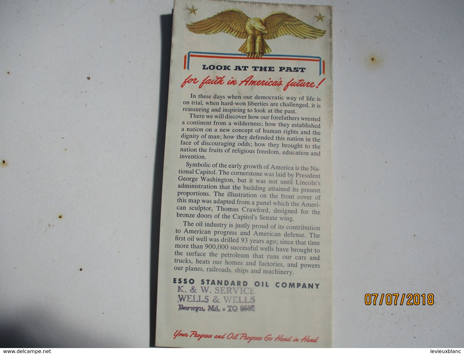 Carte Routiére/ESSO Standard Oil Co/WASHINGTON DC And Vicinity/Visitor'sGuide/General Drafting & Co New York/1952 PGC233 - Roadmaps