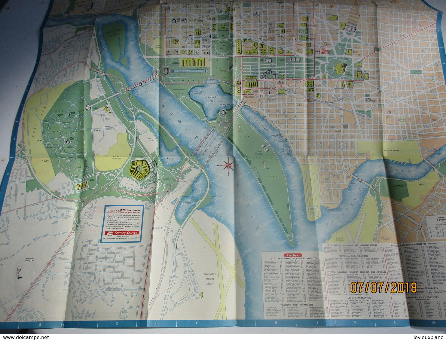 Carte Routiére/ESSO Standard Oil Co/WASHINGTON DC And Vicinity/Visitor'sGuide/General Drafting & Co New York/1952 PGC233 - Roadmaps