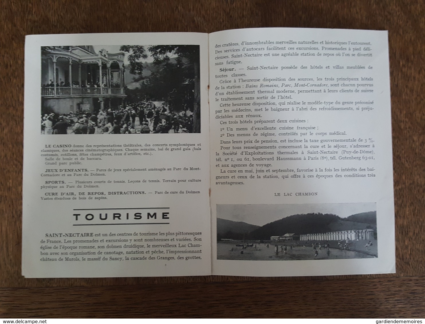 Saint Nectaire Illustré Par Valerio - Thermes, Casino, Tennis, Parc Du Dolmen, Lac Chambon, Eau Granges - Lixivia - Dépliants Touristiques