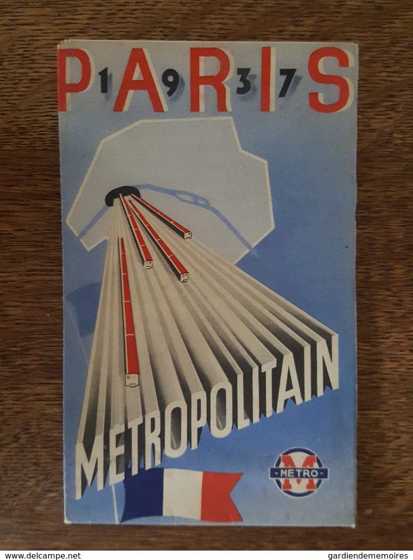 1937 Carte / Plan Du Métropolitain De Paris Et De L'Exposition - Tarifs - Lignes Et Stations - Métro, Chemin De Fer - Autres & Non Classés