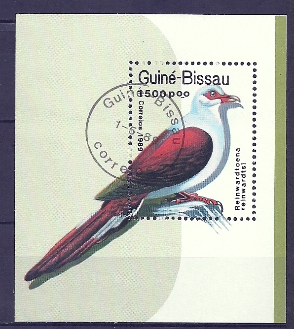 Guinea Bissau 1989 Birds Oiseaux  Aves Cuckoo Dove Sheet - Columbiformes