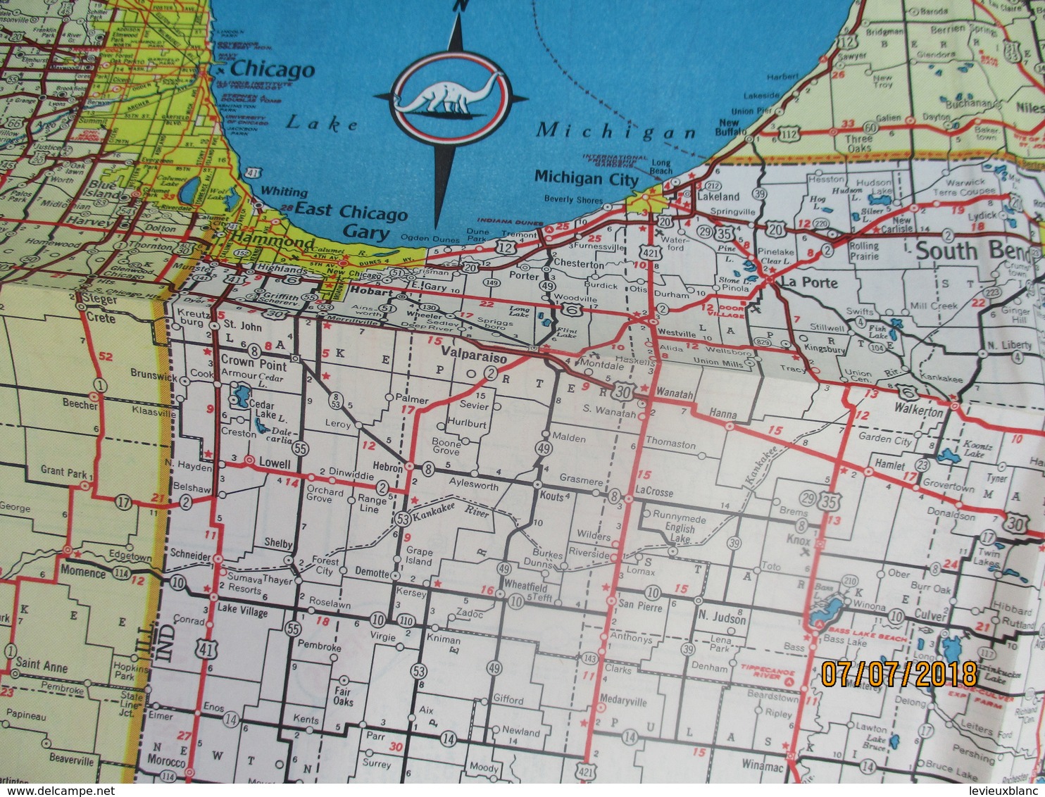 Carte Routiére/Sinclair Gasoline /INDIANA/USA//Rand Mc Nally & Co Chicago/1950           PGC227 - Roadmaps