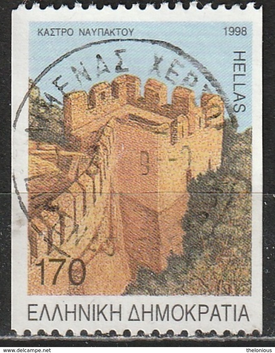 Grecia 1998 Nafpaktos Castle - Castelli | Torri - Used Stamps