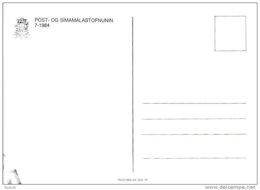 ISLANDE CARTE MAXIMUM NUM YVERT  573 FLEUR FLORE PROTECTION DE LA NATURE - Tarjetas – Máxima