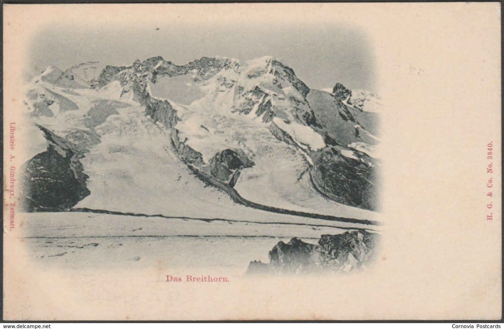 Das Breithorn, Valais, 1906 - Gindraux U/B AK - Autres & Non Classés