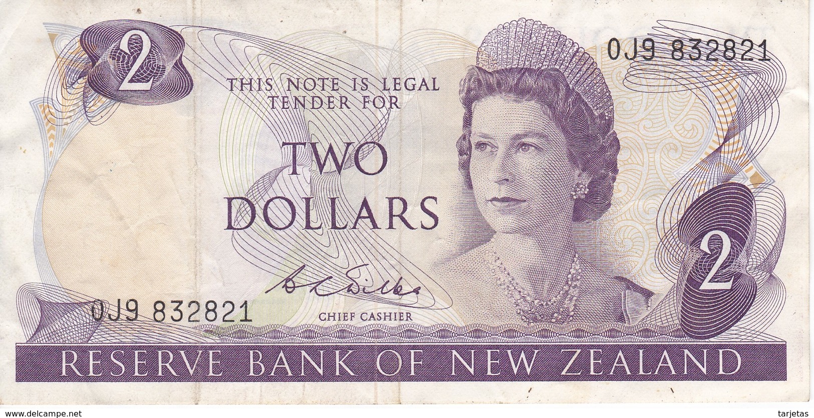 BILLETE DE NUEVA ZELANDA DE 2 DOLLARS DEL AÑO 1977-81 (BANKNOTE) (BIRD) - New Zealand