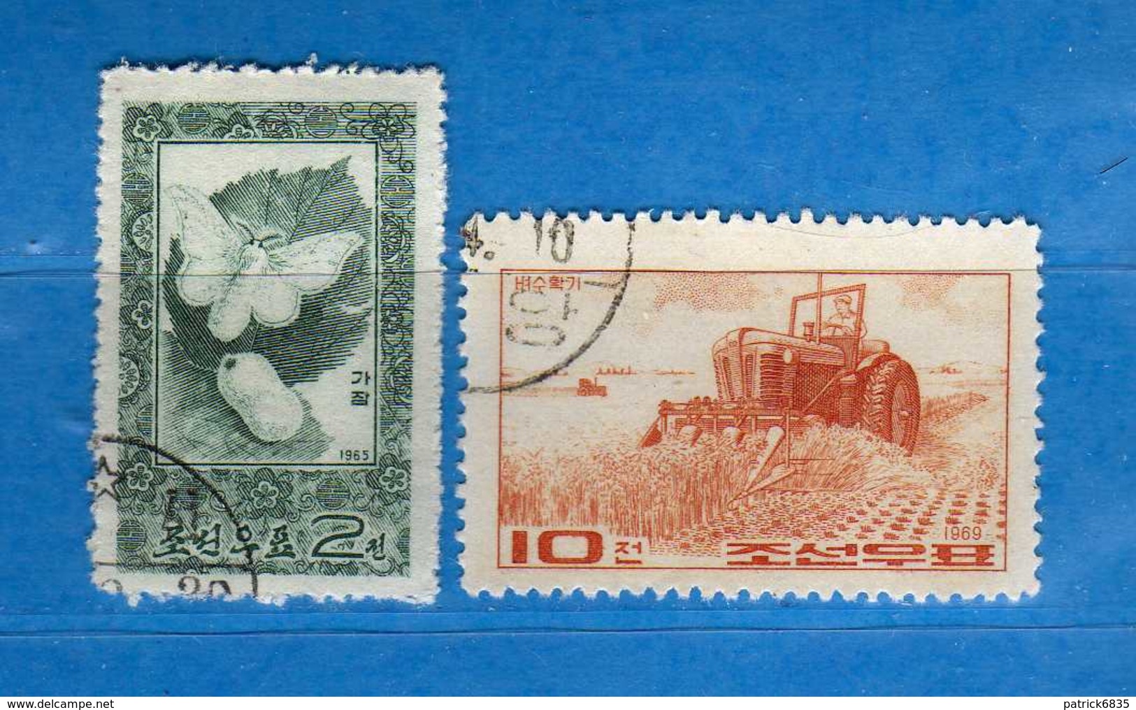 (MN1) Corée  Du  NORD °-1965-1970-  2 Timbres- Yvert. 624/841. OBLITERES Vedi Descrizione - Corea Del Nord