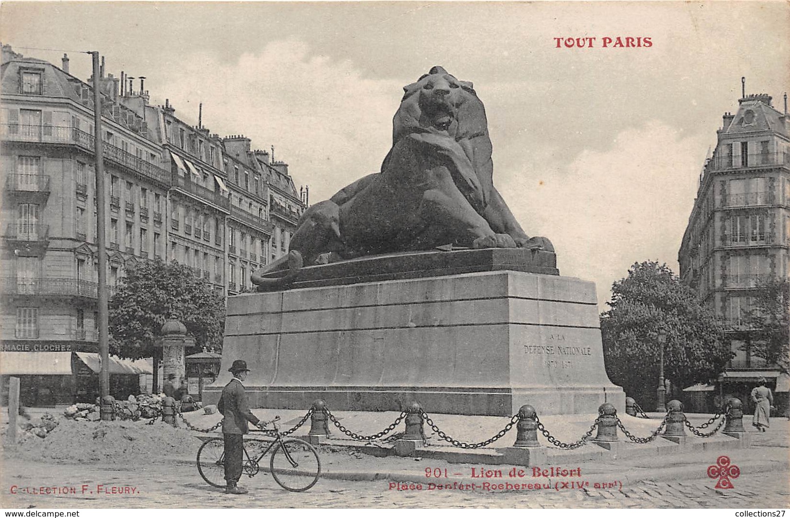 75014-PARIS- LION DE BELFORT- PLACE DENFERT ROCHEREAU- TOUT PARIS - Arrondissement: 14