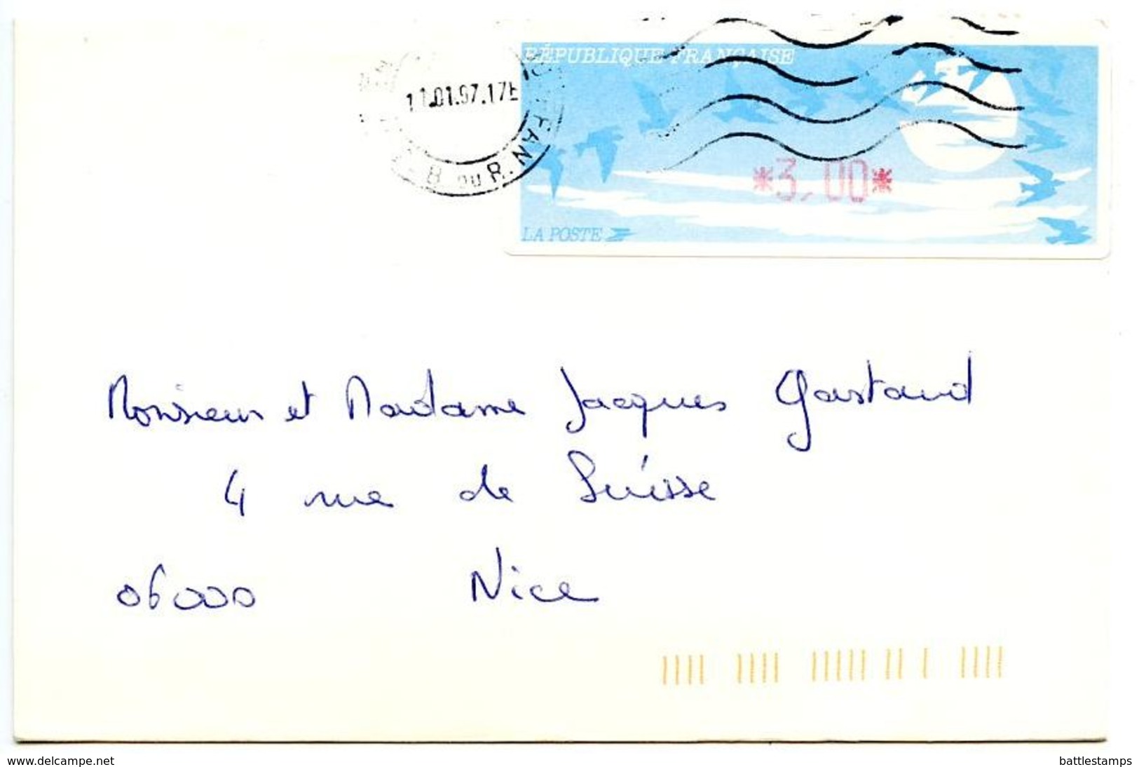 France 1997 Frama Cover Aix-en-Provence To Nice - 1990 « Oiseaux De Jubert »