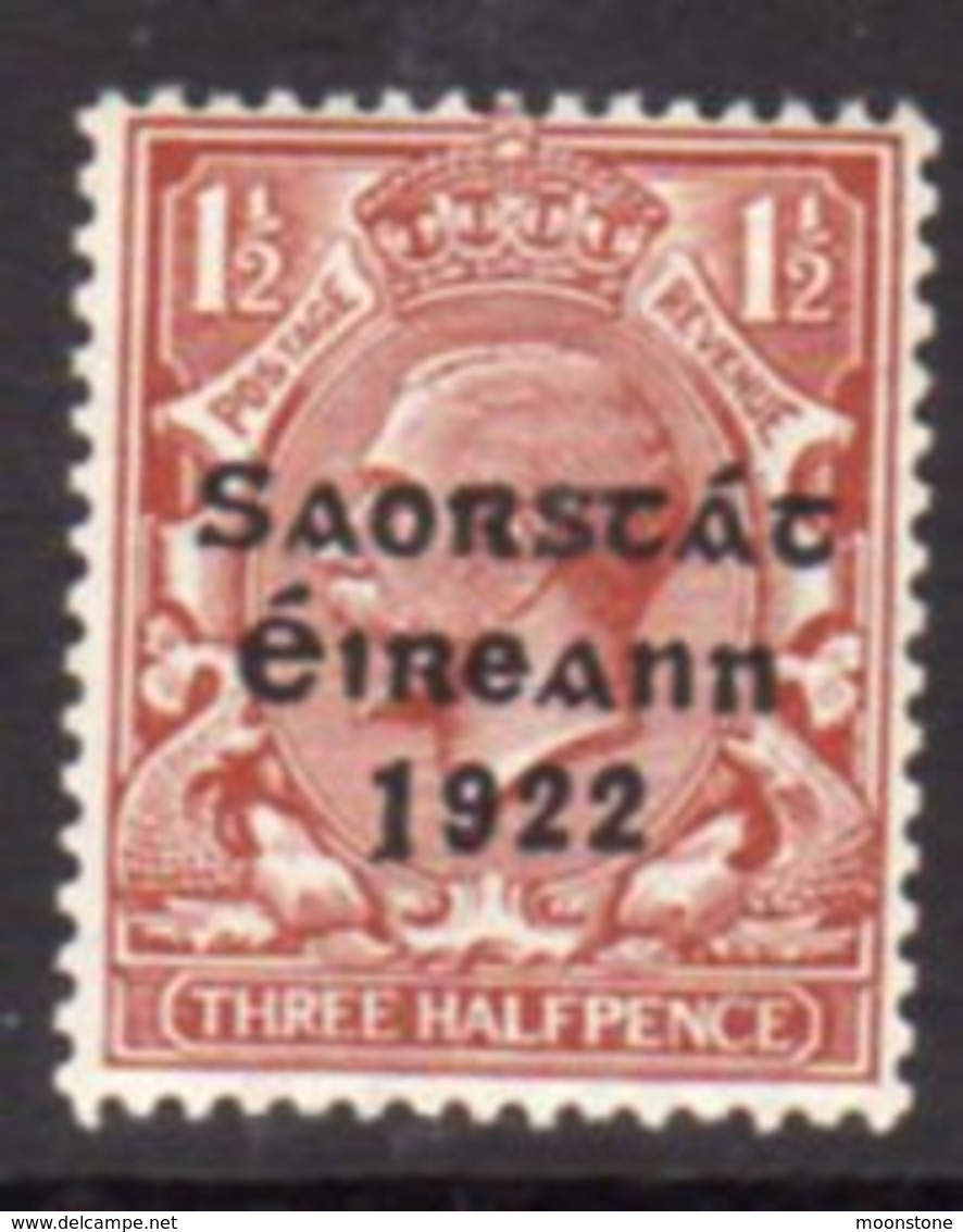 Ireland 1922-3 'Saorstat' 1½d Red-brown Coil Stamp, With Long '1' In 1922, Harrison Printing, MNH, SG 69a - Nuevos