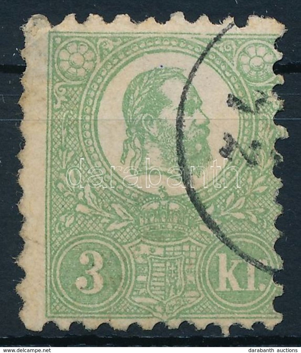 O 1871 K?nyomat 3kr (140.000) (elvékonyodás/ Thin Paper) - Sonstige & Ohne Zuordnung