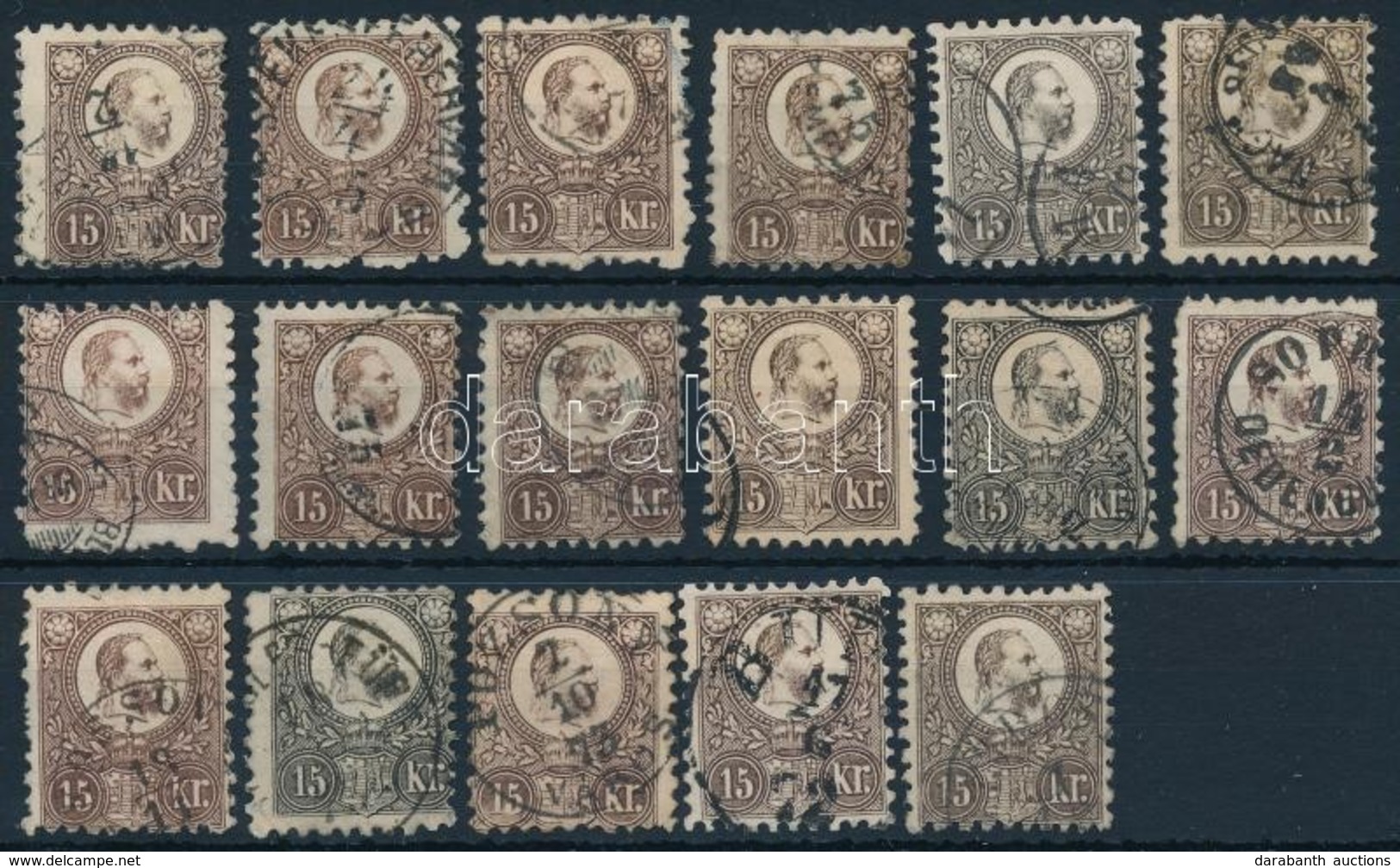 O 1871 Réznyomat 17 X 15kr, Benne Színváltozatok, Szép Bélyegzések (~ 52.000) - Otros & Sin Clasificación