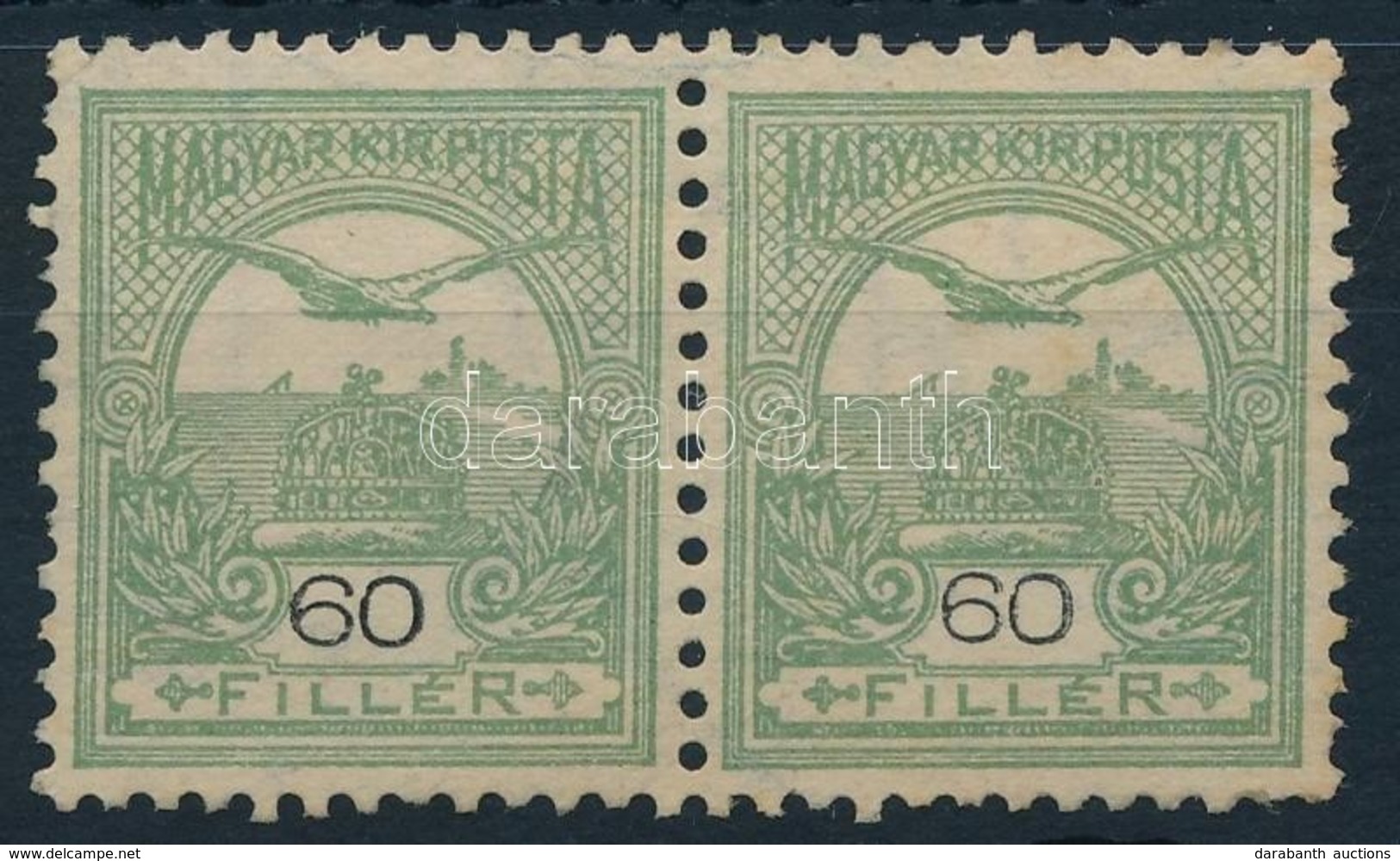 ** 1900 Turul 60f Pár (48.000) (rövid Fogak / Short Perfs) - Other & Unclassified