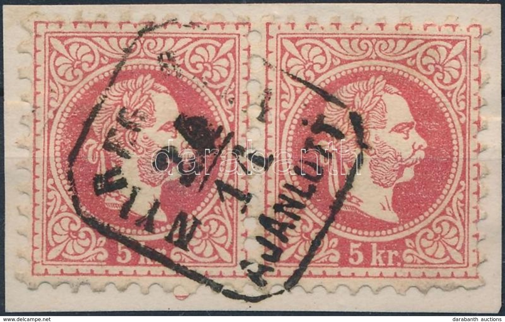 1867 5kr Pár ,,NYÍREG(YHÁZ)A AJÁNLOTT' - Other & Unclassified