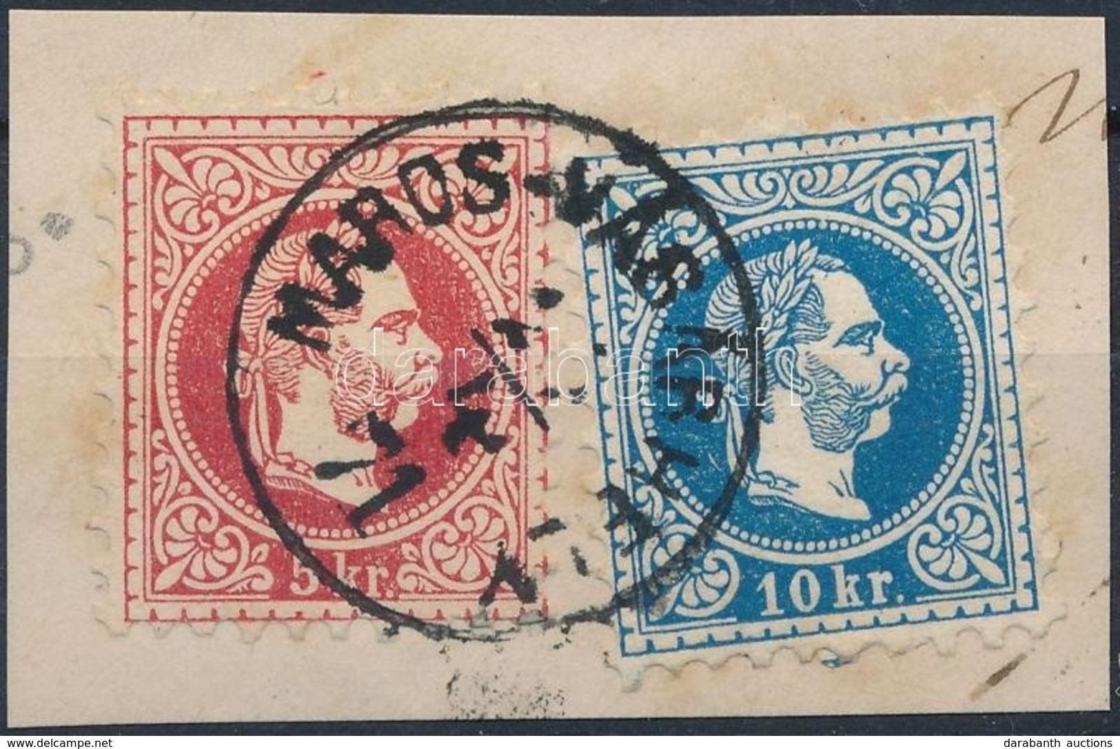 1867 5kr + 10kr ,,MAROS-VÁSÁRHELY' - Otros & Sin Clasificación