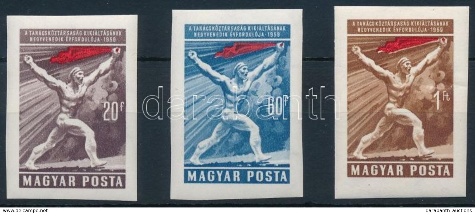 ** 1959 Magyar Tanácsköztársaság (IV.) Vágott Sor (4.000) - Other & Unclassified