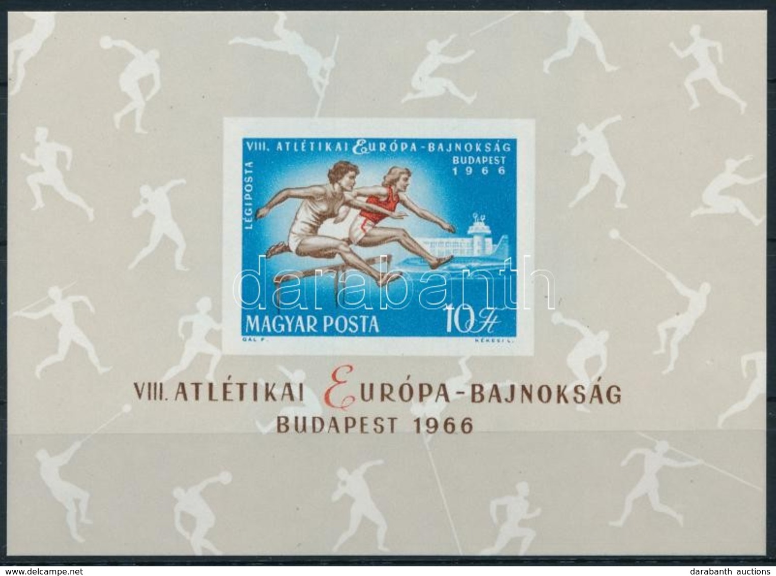 ** 1966 Atlétikai EB Vágott Blokk (4.000) - Other & Unclassified