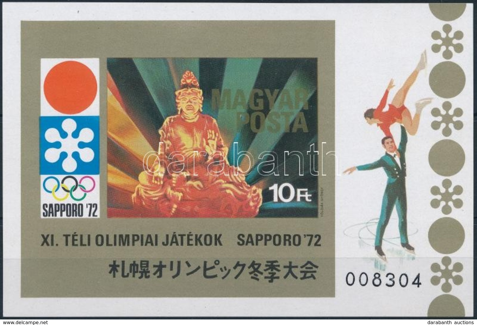 ** 1971 Téli Olimpia Vágott Blokk (3.500) - Sonstige & Ohne Zuordnung