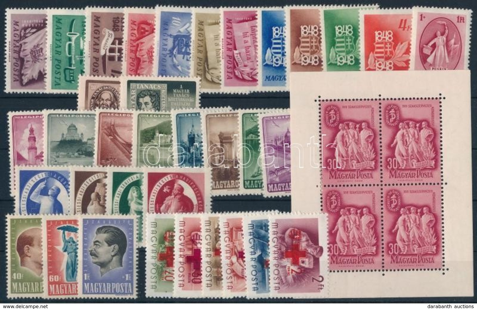 ** 1947 - 1957 6 Különféle Sor + 1 Kisív (21.200) - Otros & Sin Clasificación