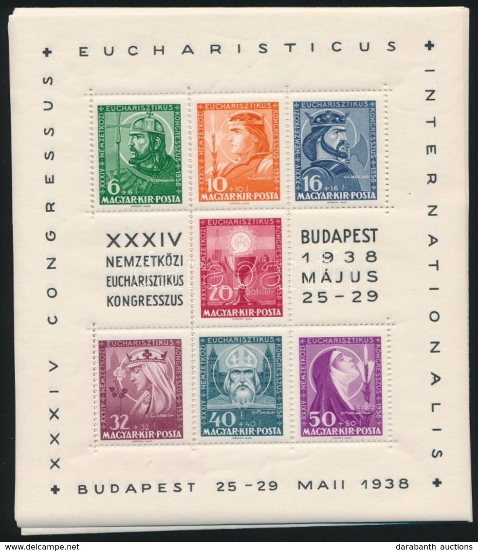 ** 1938 8 Db Eucharisztikus Blokk (80.000) - Otros & Sin Clasificación