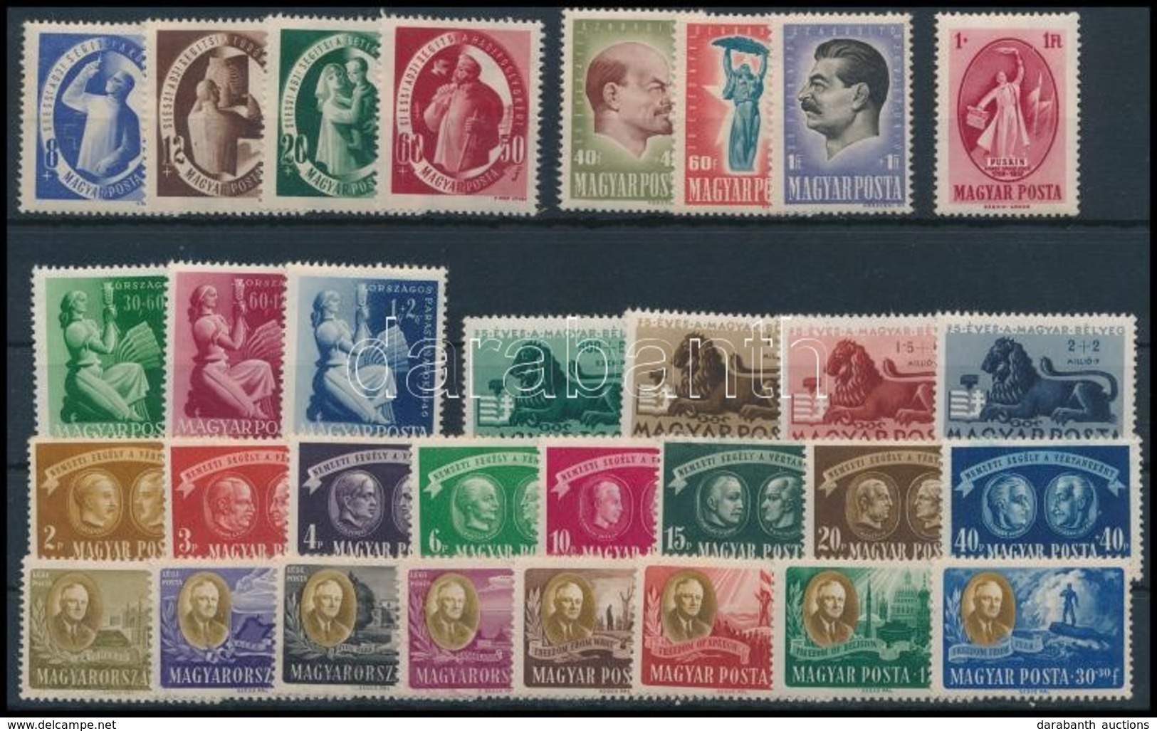 ** * 1946-1949 5 Klf Sor + Puskin Bélyeg (17.700) - Otros & Sin Clasificación