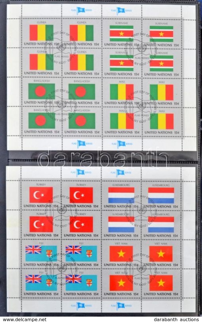 O ENSZ Zászló ívek és FDC-k Gy?r?s Mappában - Sonstige & Ohne Zuordnung