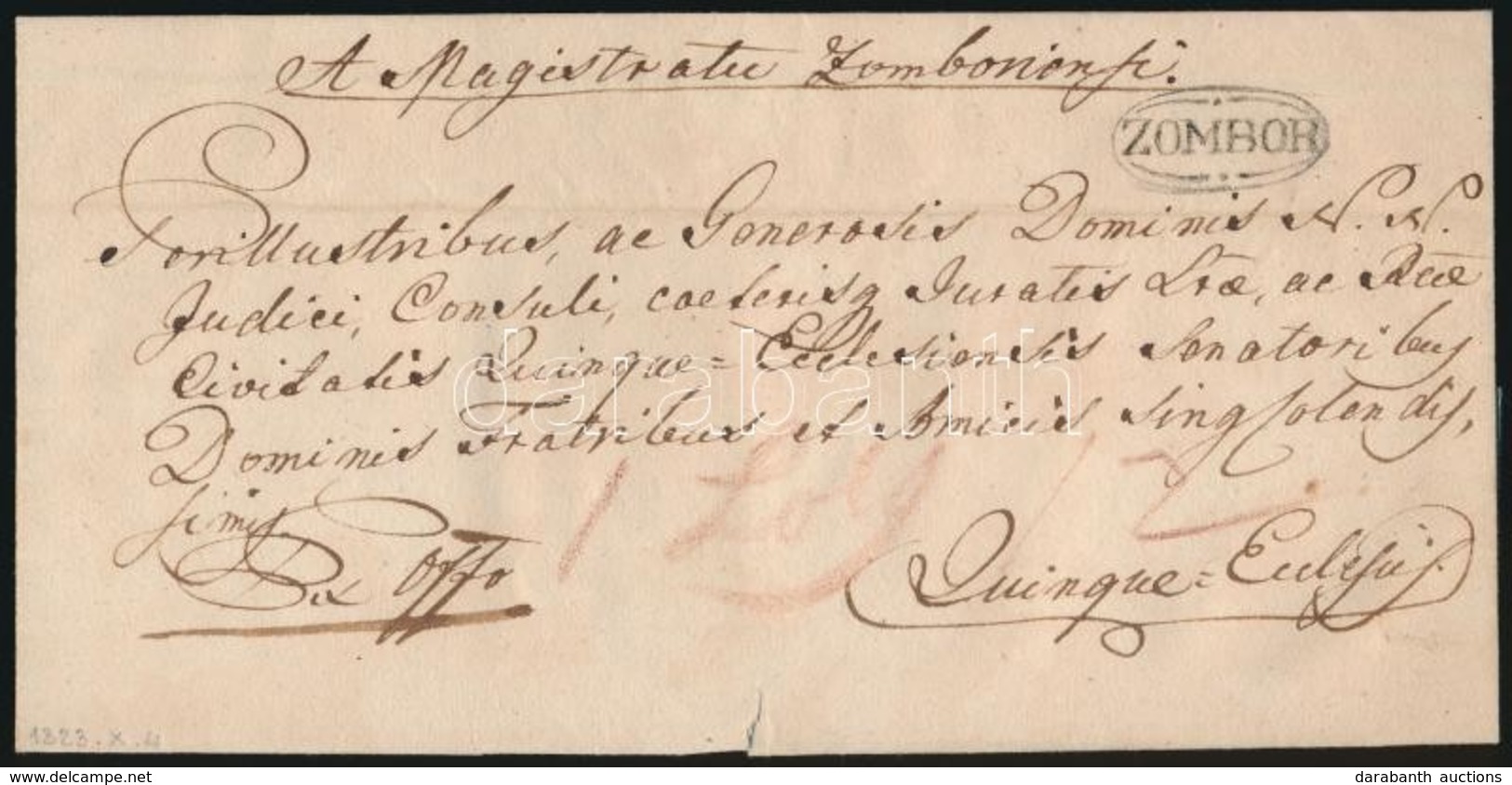 1823 Ex Offo 'ZOMBOR' - Otros & Sin Clasificación