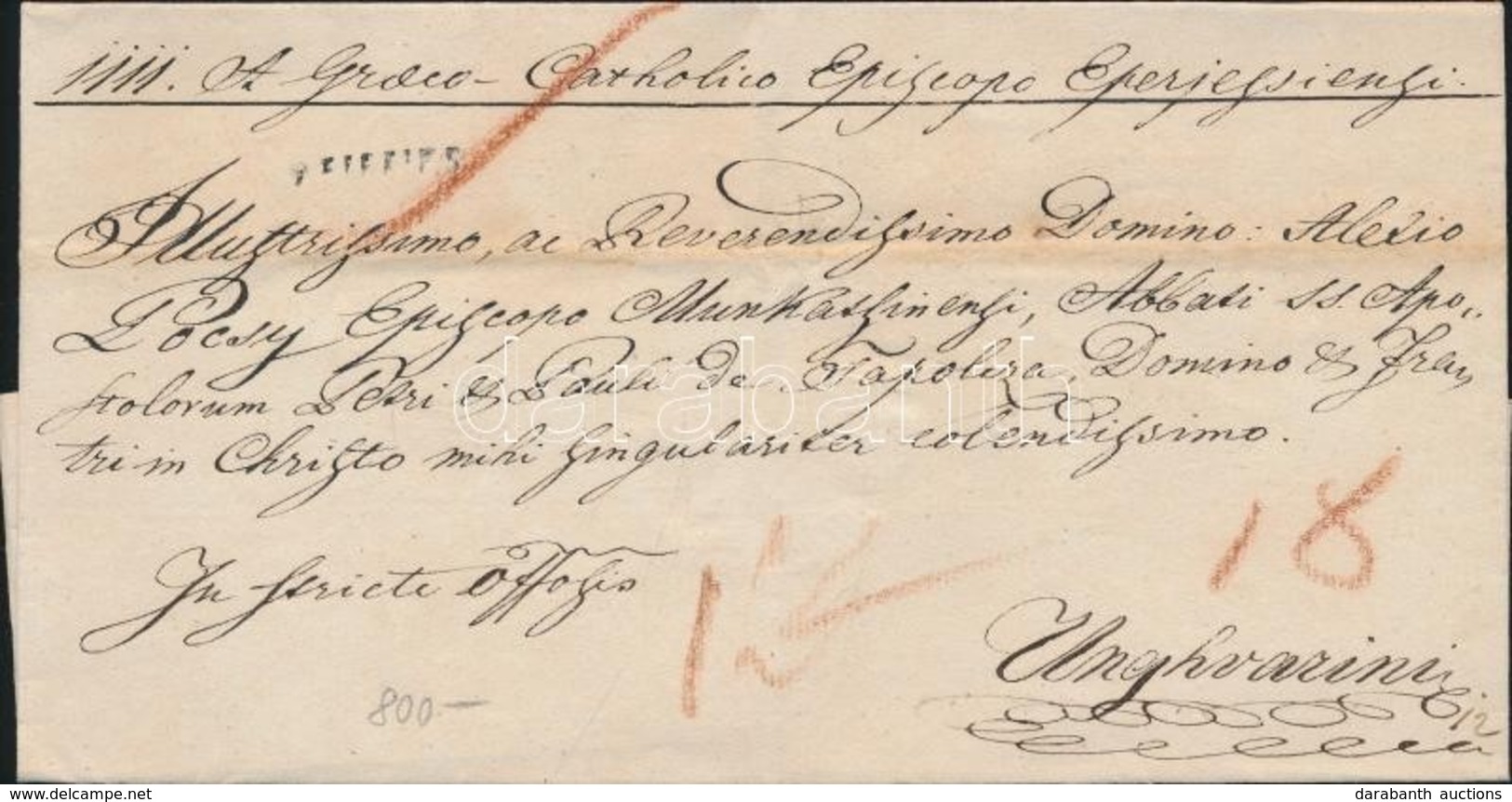 1827 Ex Offo 'v.EPERIES' - Unghvarini - Other & Unclassified