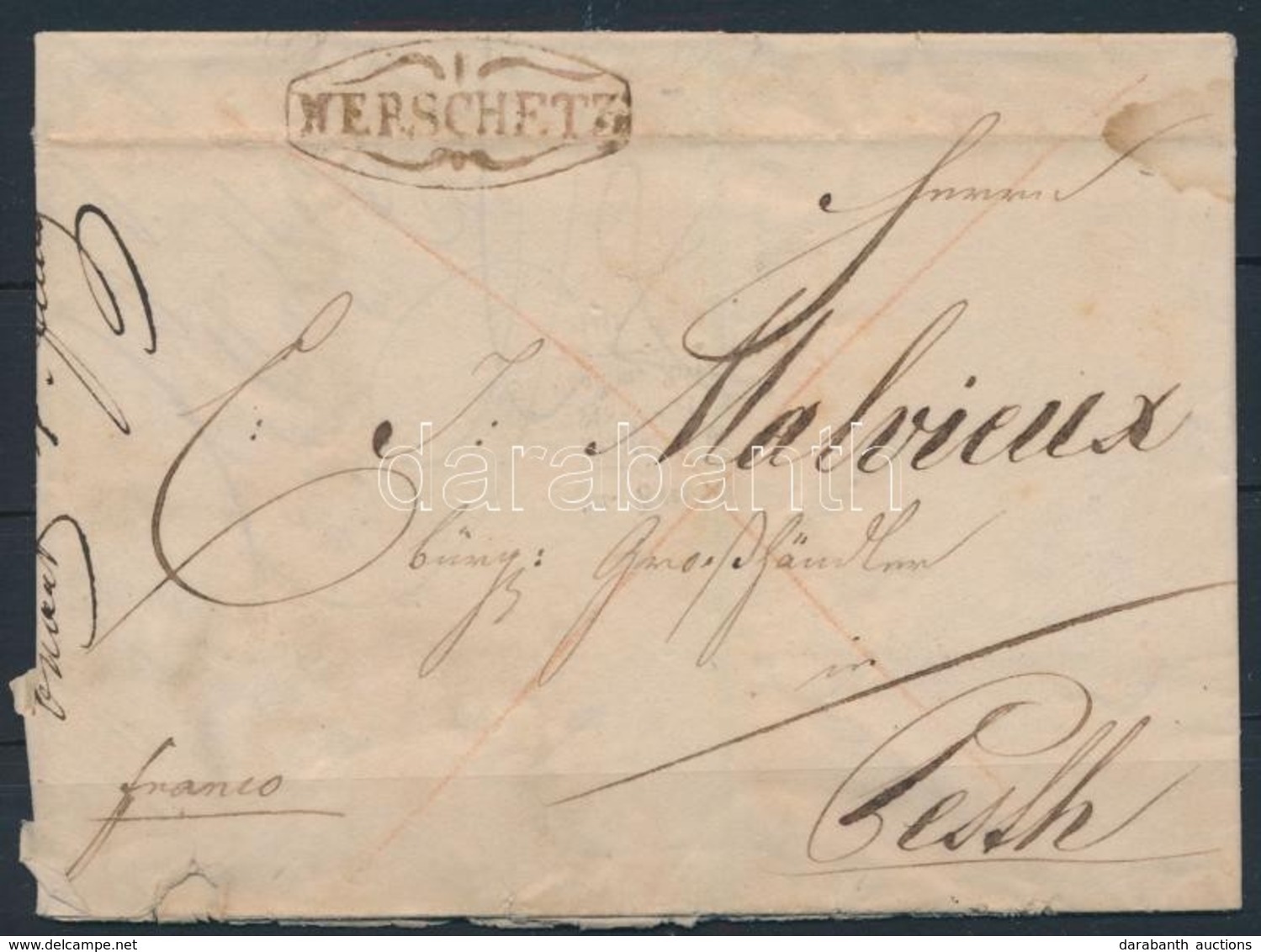 1833 Franco, Barna 'WERSCHETZ' - Pesth - Other & Unclassified