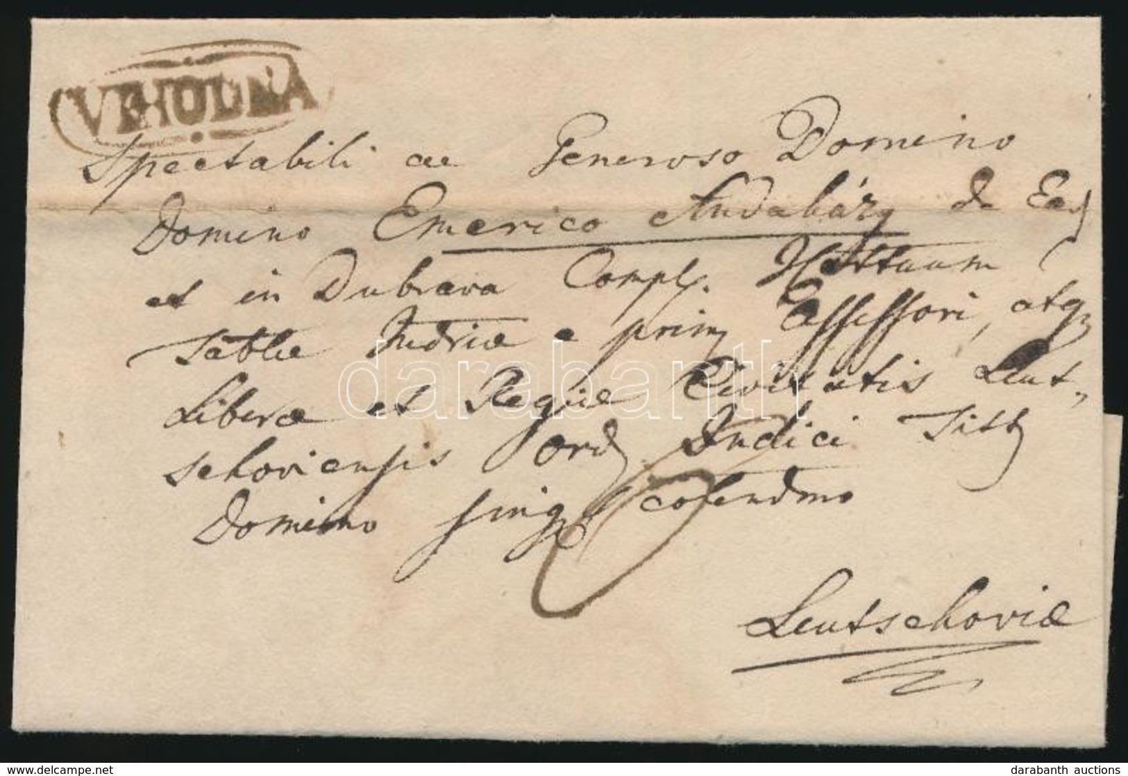 1836 Portós Levél 'VIHODNA' - L?cse - Otros & Sin Clasificación