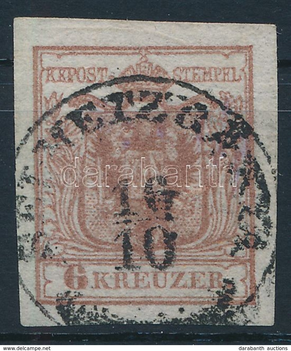 O 1850 6kr HP I. Rozsdabarna, Papierkorn ,,SELMETZBANYA' Certificate: Steiner - Autres & Non Classés