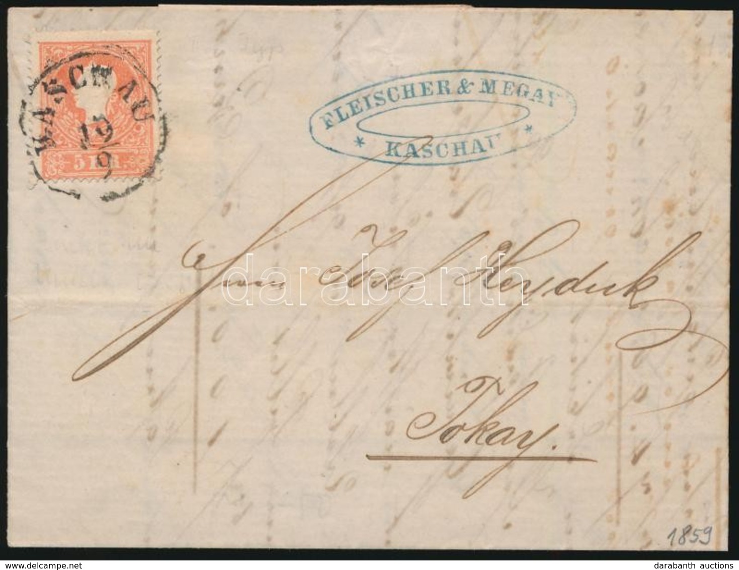 1856 5kr II. Levélen ,,KASCHAU' - ,,TOKAY' - Sonstige & Ohne Zuordnung