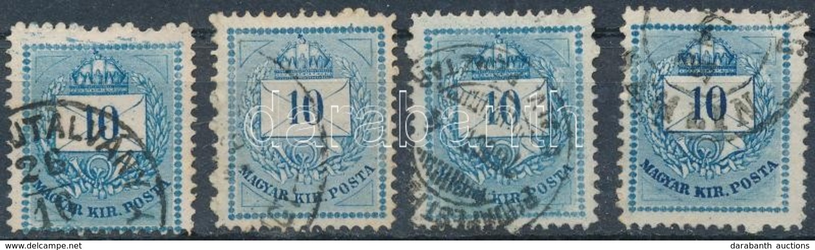 O 1874 4x10kr Gyöngyjavítással - Other & Unclassified