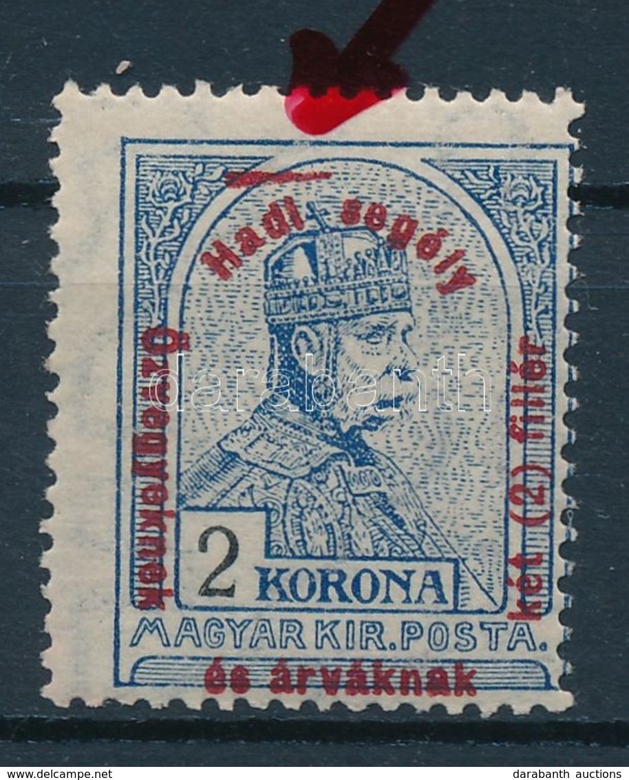 * 1915 Hadisegély II. 2K, A Felírat Felett Festéknyom / Mi 177 Paint Stripe - Otros & Sin Clasificación