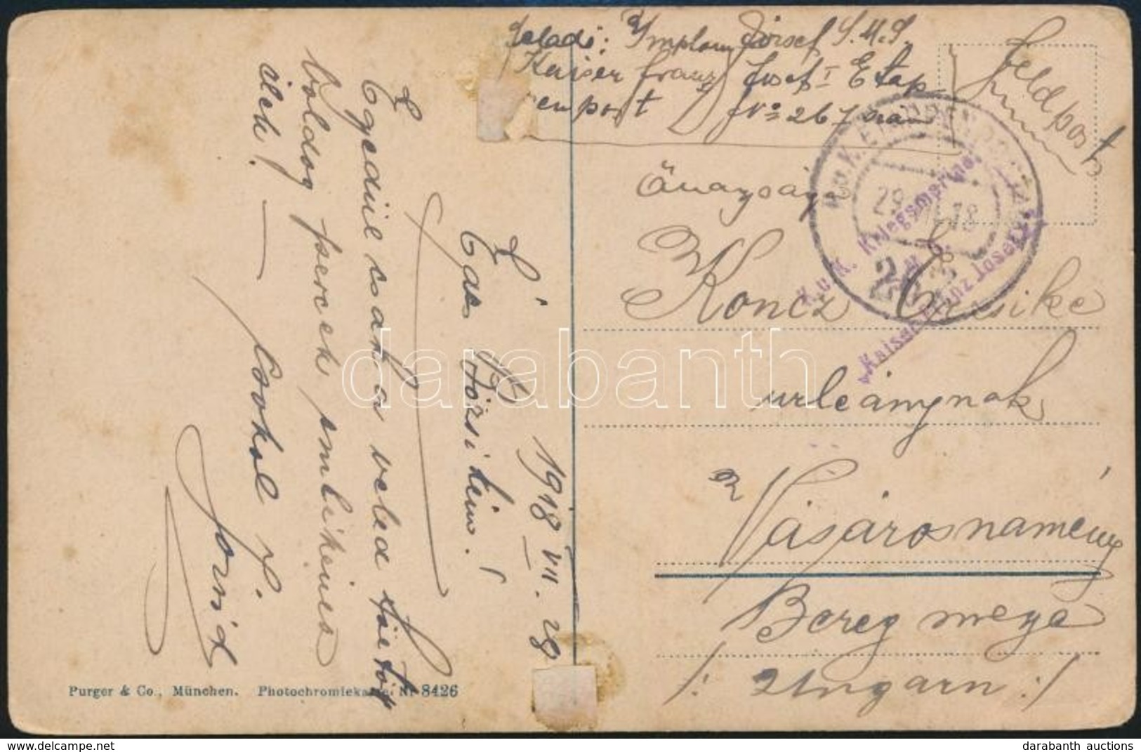 1918 Képeslap / Postcard 'K.u.K Kriegsmarine S.M.S Kaiser Franz Josef I' + 'EP 267' - Otros & Sin Clasificación